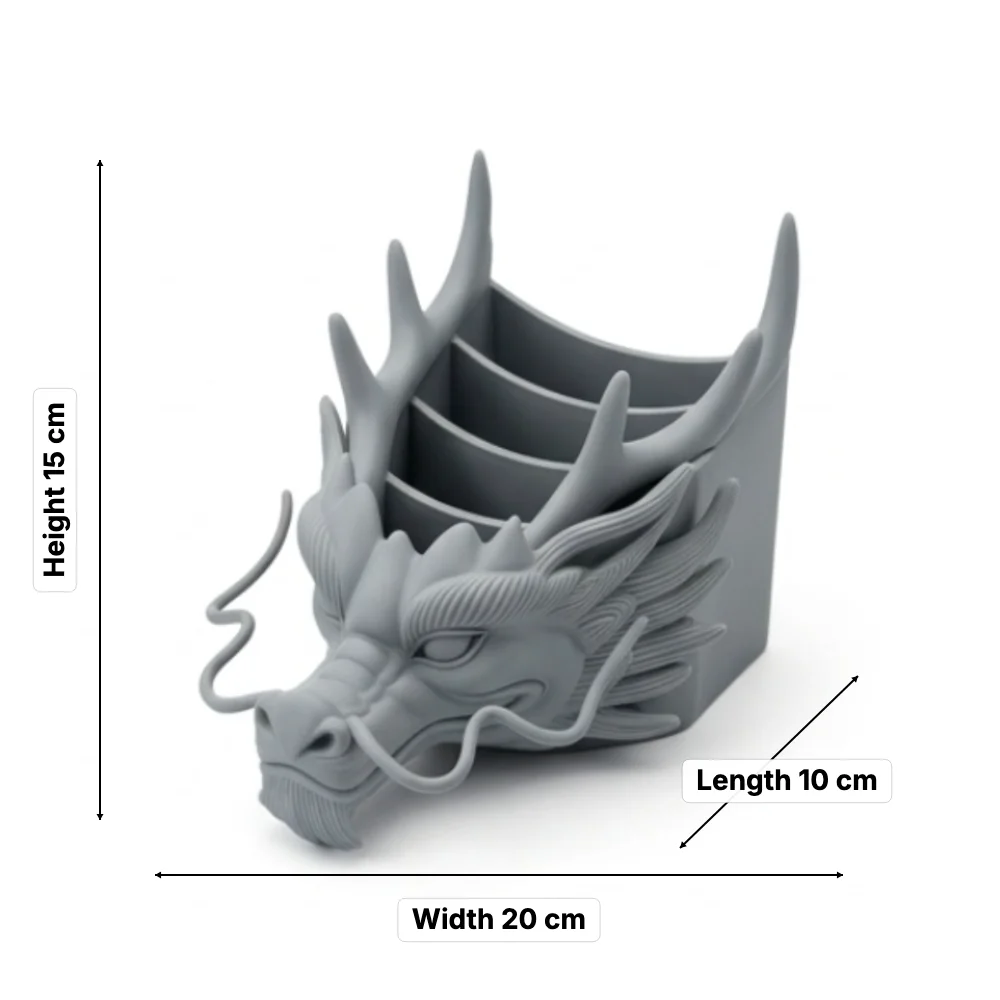 Anúncio Dragon Pen Holder medidas